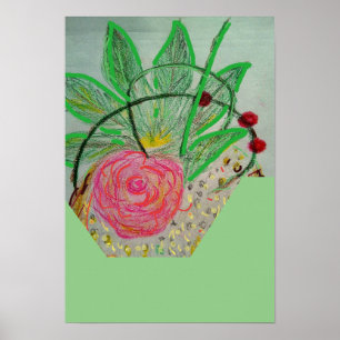 Poster Rosa rouge