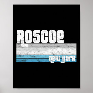 Poster Roscoe New York Ny Vacances Rétro Ski Randonnée Sn