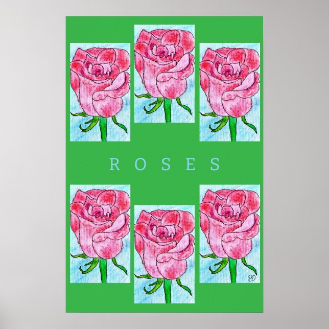 Poster Rose (Devant)