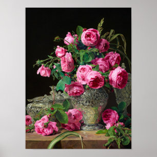 Poster Rose, 1843 par Ferdinand Georg Waldmuller