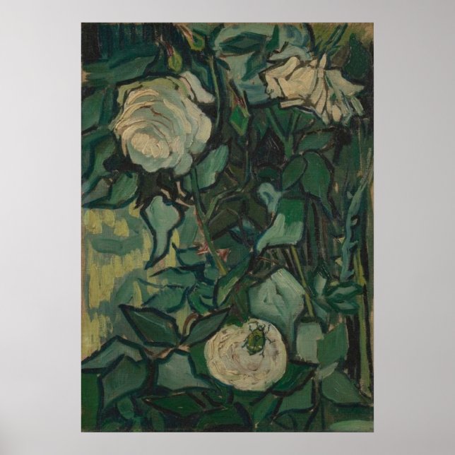 Poster Rose 1889 Vincent van Gogh (Devant)