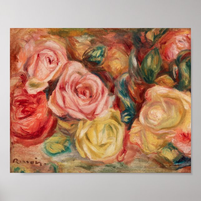 Poster Rose (1912) par Pierre-Auguste Renoir Art nouveau (Devant)