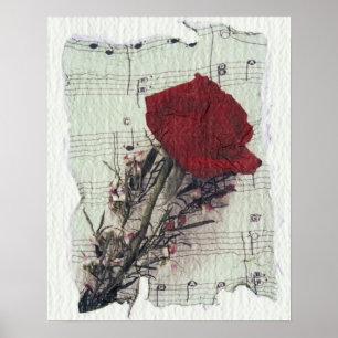 Poster <Rose and Music>par Kim Koza 2