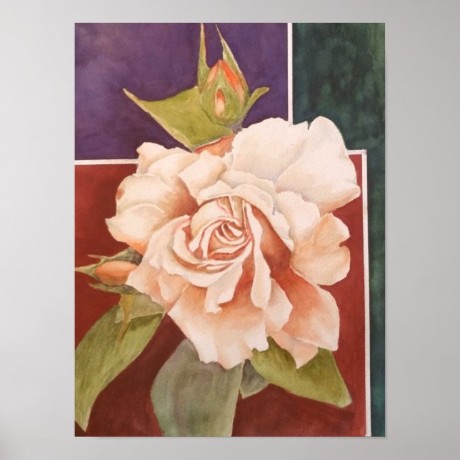 Poster Rose antique (Devant)