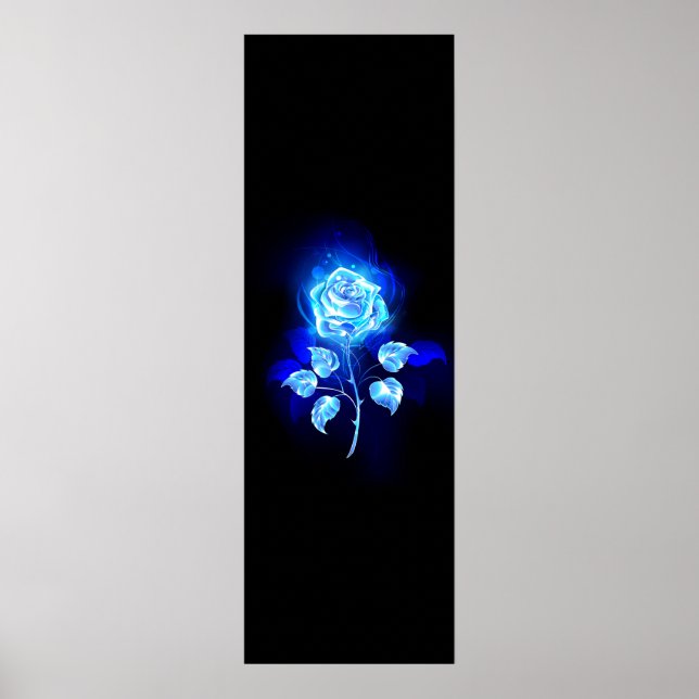 Poster Rose bleu brûlant (Devant)