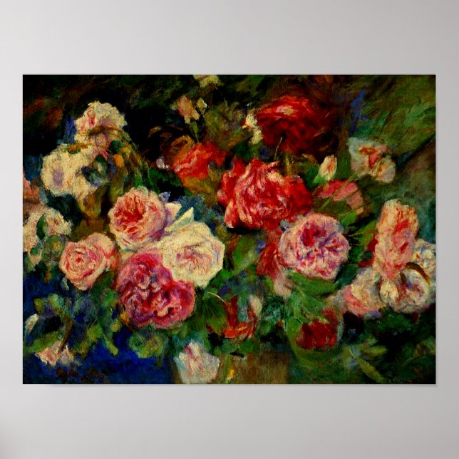 Poster Rose, célèbre peinture Renoir, (Devant)