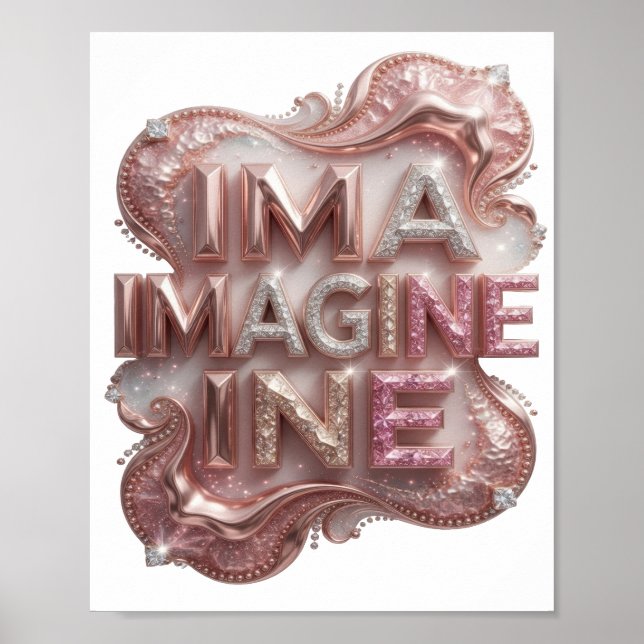 Poster Rose Classique IMAGINE (Devant)