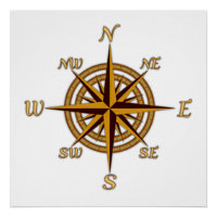 Rose Compass vintage