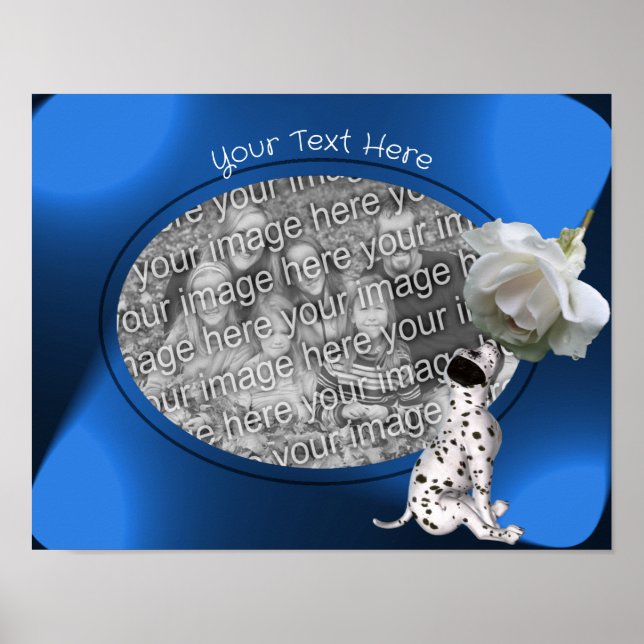 Poster Rose de chiot dalmate Créez votre propre photo (Devant)