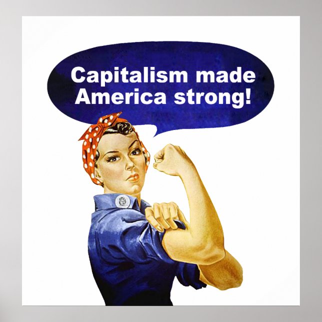 Poster Rose de l'affiche Riveter-Capitalism (Devant)