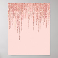 Rose de luxe Gold Sparkly Glitter Fringe