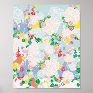 Poster Rose de pivoine