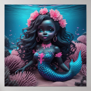 Poster Rose de sirène noire 2