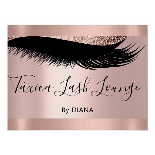 Poster Rose d'extension Maquillage Artist Studio Eyelashe (Devant)