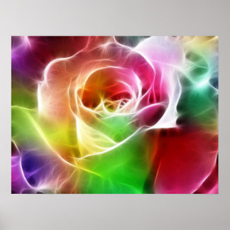 Poster Rose électrique