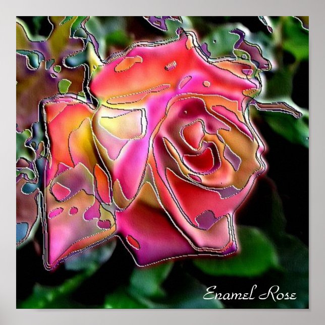 Poster Rose Enamel (Devant)