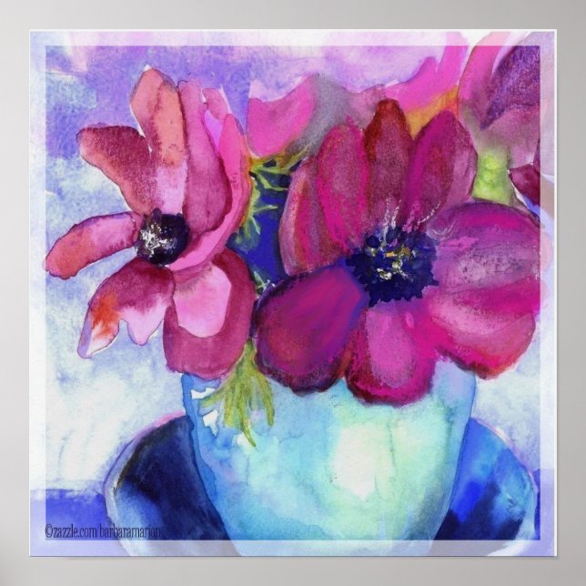 Poster rose et pourpre (Devant)