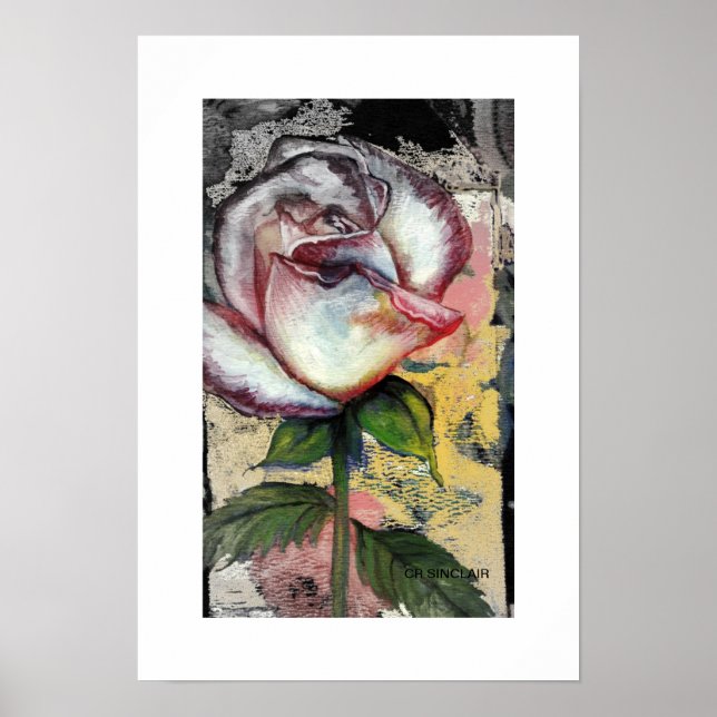 Poster ROSE FADED par CR SINCLAIR (Devant)