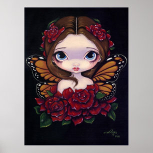 Poster Rose Fairy ART IMPRIMER grand oeil imaginaire