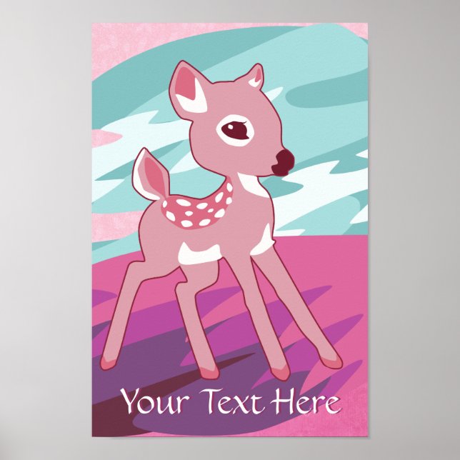 Poster rose Faune (Devant)