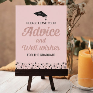 Poster Rose Foil Script Conseils et voeux de bien Signal