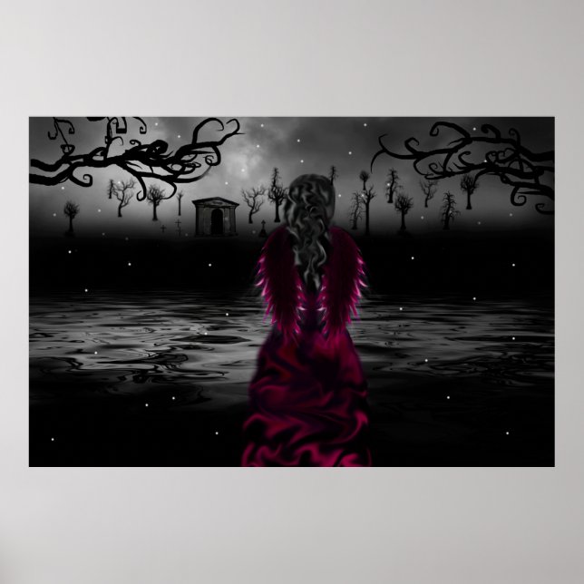 Poster rose foncé (Devant)