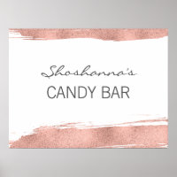 Rose Gold Brusch Bat mitzvah Barre de bonbons