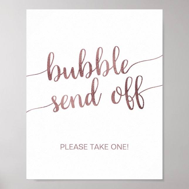 Poster Rose Gold Bubble Envoyer (Devant)
