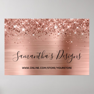 Poster Rose Gold Glitter and Metallic Foil Online Store