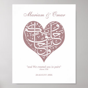 Poster Rose Gold Nous vous avons créé dans Pairs Nikkah P