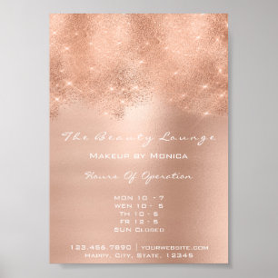 Poster Rose Gold Sparkly Lux White Parties scintillant Sa