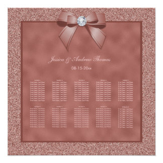 Poster Rose Gold & Stylish Parties scintillant Mariage Se
