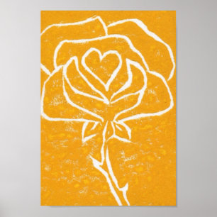 Poster Rose Heart Art Imprimer