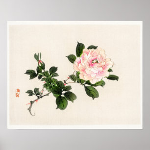 Poster Rose hypnotisant par Kōno Bairei (1844-1895