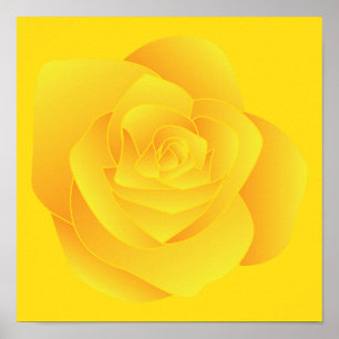 Poster Rose jaune