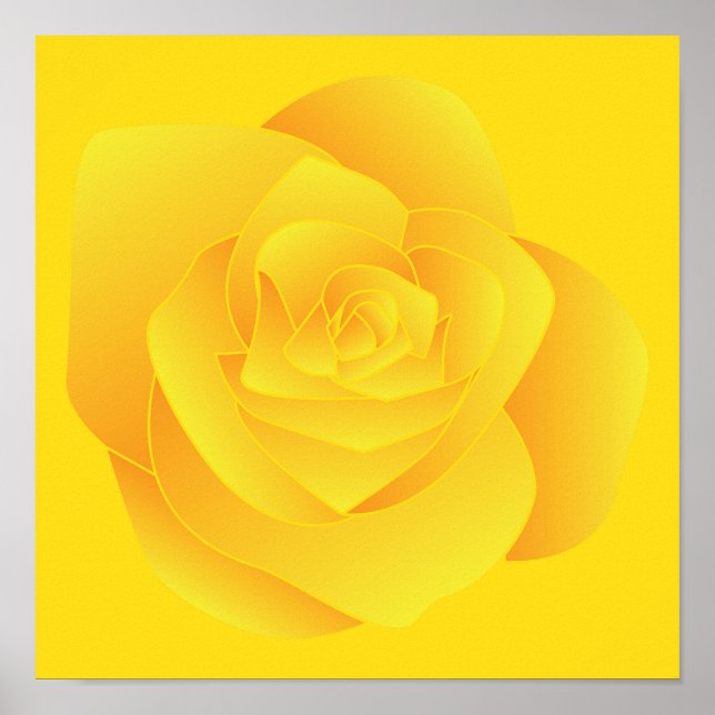 Poster Rose jaune (Devant)