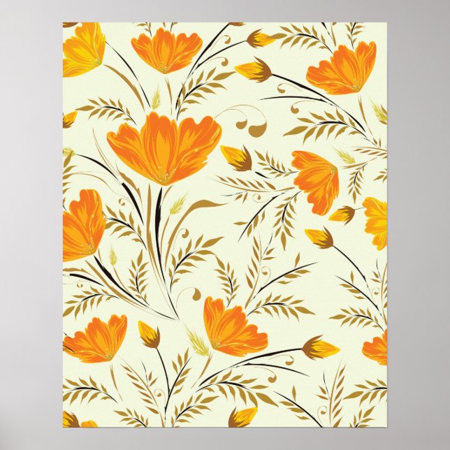 Poster Rose jaune (Devant)