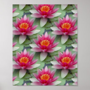 Poster Rose Lotus Water Lily