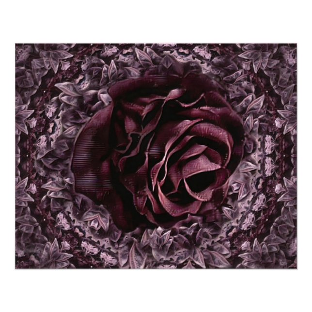 Poster Rose Mandala (Devant)