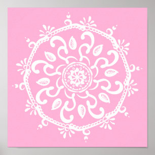 Poster Rose Mandala