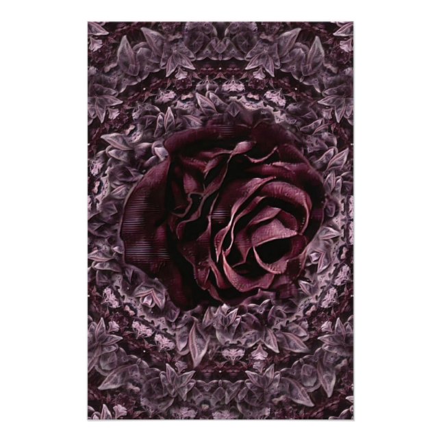 Poster Rose Mandala (Devant)