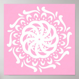 Poster Rose Mandala