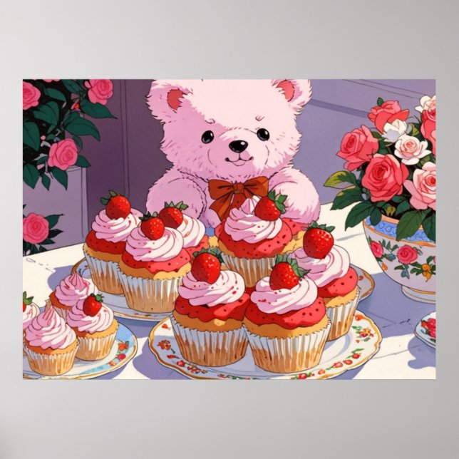 Poster rose mignon (Devant)