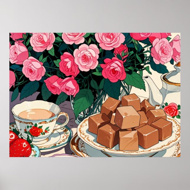 Poster rose mignon (Devant)