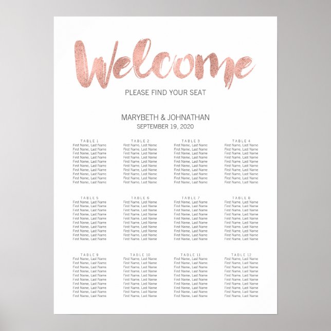 Poster Rose moderne Gold Love Mariage Seing Graphique (Devant)