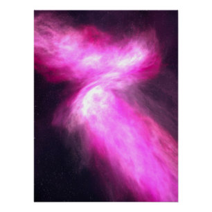 Poster rose Nebula Galaxy Art brillant