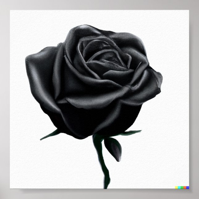 Poster Rose noir (Devant)
