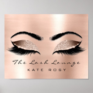 Poster Rose Nom Maquillage Beauté Studio Lashes Salon