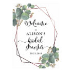 Rose or cadre géométrique eucalyptus douche nuptia