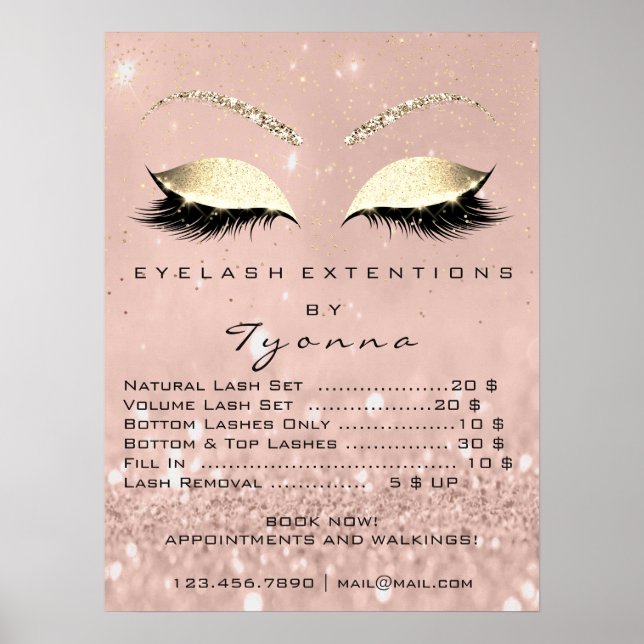 Poster Rose Or Eyes Skinny Prix (Devant)